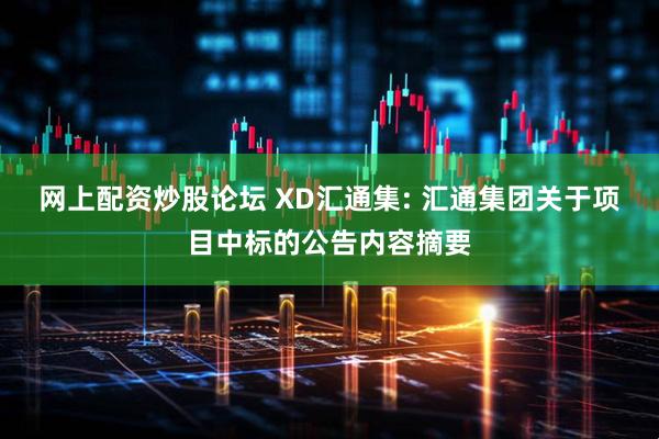 网上配资炒股论坛 XD汇通集: 汇通集团关于项目中标的公告内容摘要
